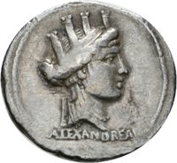 Denar des M. Aemilius Lepidus mit Darstellung eines Pontifex Maximus