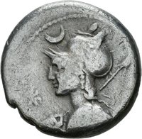 Denar des P. Licinius Nerva mit Darstellung einer Wahlszene