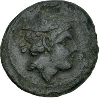 Semiuncia der Römischen Republik mit Darstellung einer Prora
